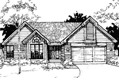 2-Bedroom, 1630 Sq Ft Country House Plan - 146-1742 - Front Exterior