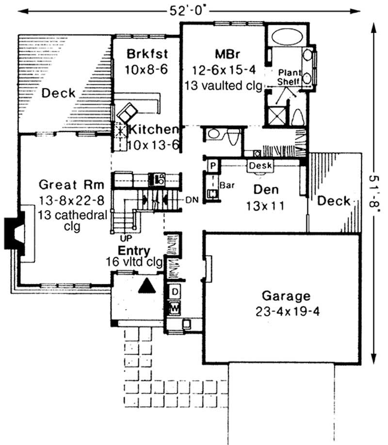 Floor Plan First Story of Country Plan #146-1749