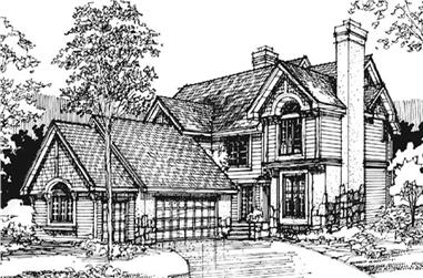 3-Bedroom, 2806 Sq Ft Colonial House Plan - 146-1750 - Front Exterior