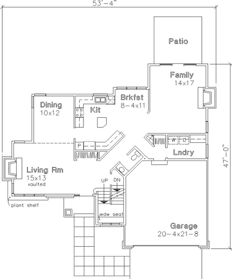 Floor Plan First Story of Country Plan #146-1816