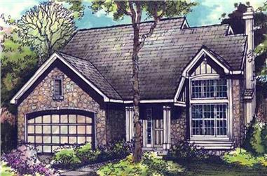 3-Bedroom, 1567 Sq Ft Contemporary House Plan - 146-1820 - Front Exterior