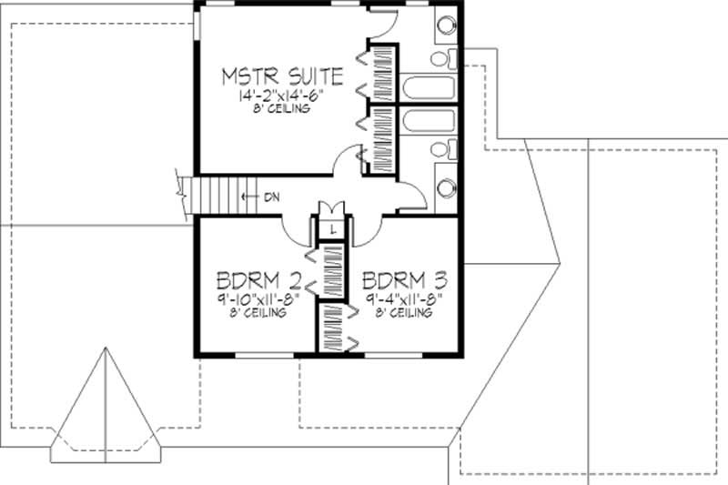 Floor Plan Second Story of Plan #146-1821
