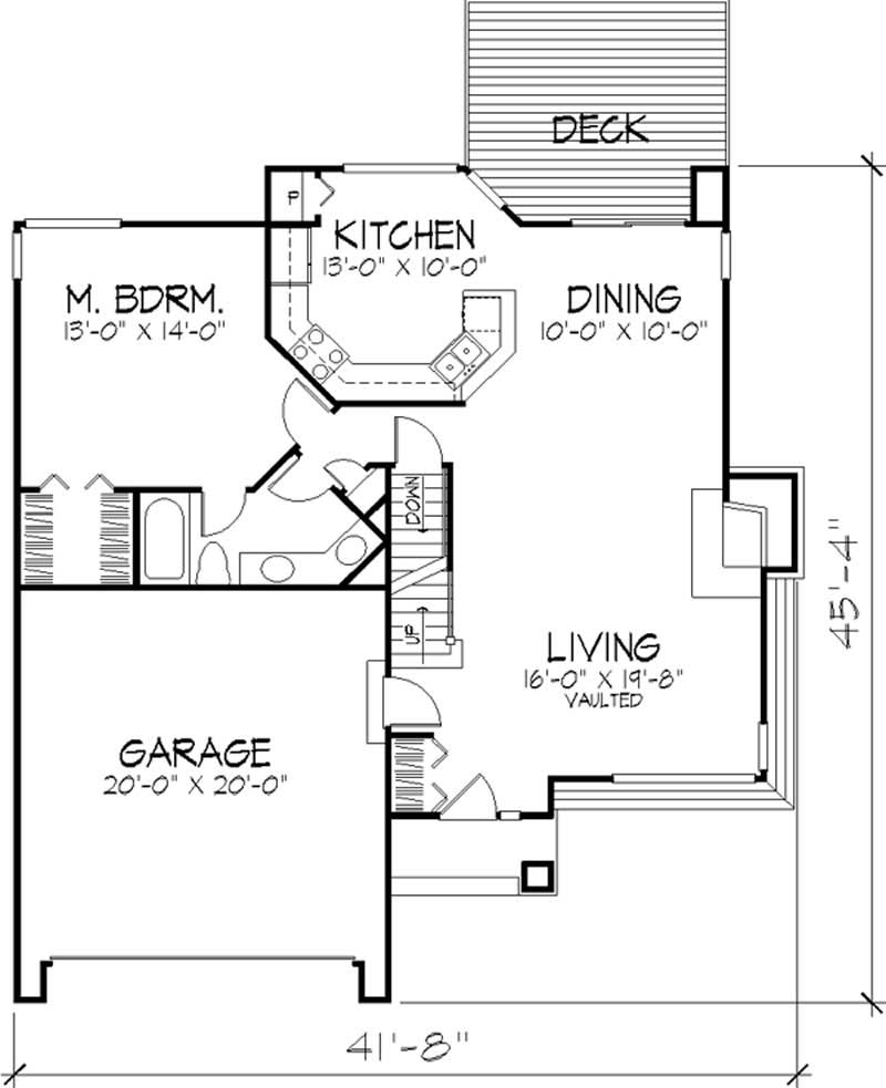 Floor Plan First Story of Cape Cod Plan #146-1833