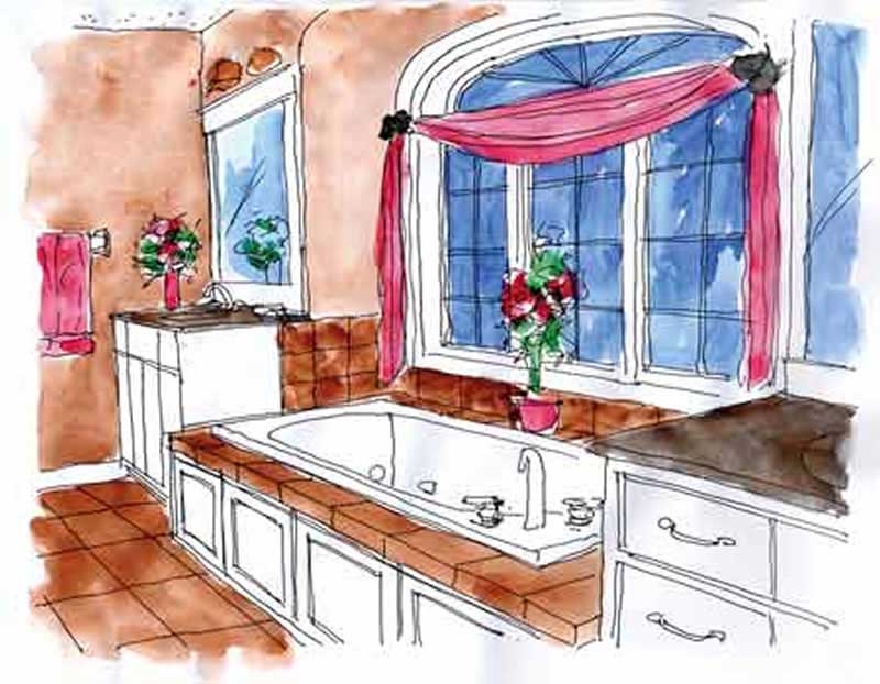 Master Bathroom: Tub of this 3-Bedroom, 3240 Sq Ft Plan - 146-1876