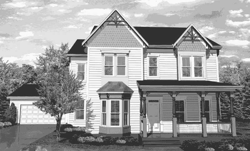 Home Plan Front Elevation of this 4-Bedroom,3079 Sq Ft Plan -146-1879