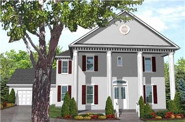 4-Bedroom, 3079 Sq Ft Colonial House Plan - 146-1880 - Front Exterior