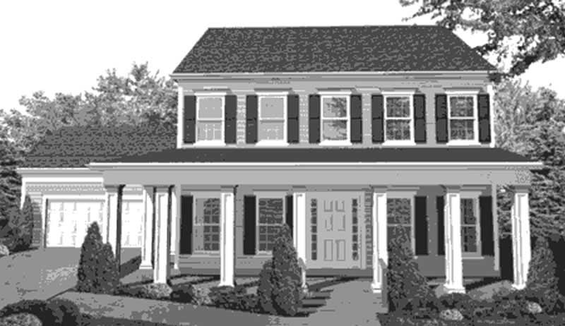 Home Plan Front Elevation of this 3-Bedroom,2526 Sq Ft Plan -146-1881