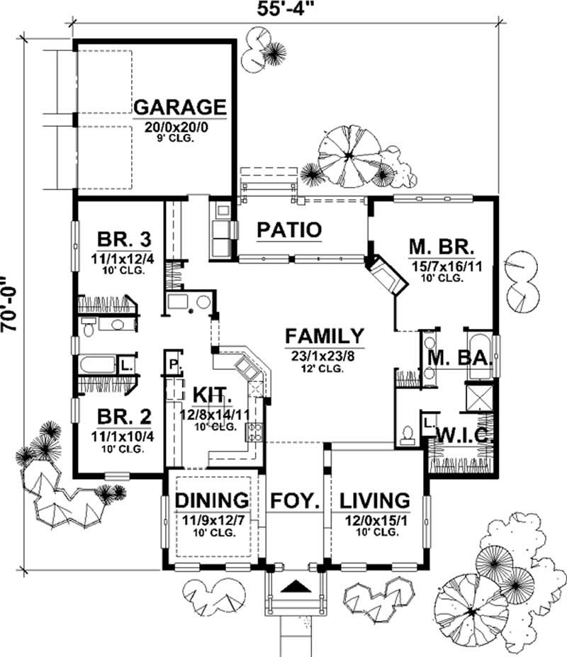 Floor Plan First Story of Cape Cod Plan #146-1892