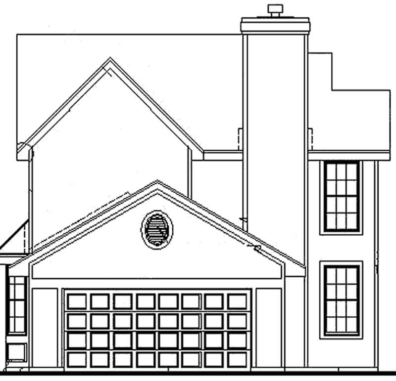 Home Plan Rear Elevation of this 3-Bedroom,2300 Sq Ft Plan -146-1897