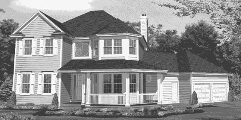 Home Plan Front Elevation of this 3-Bedroom,2207 Sq Ft Plan -146-1898