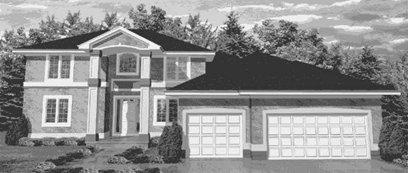 Home Plan Front Elevation of this 4-Bedroom,3114 Sq Ft Plan -146-1901