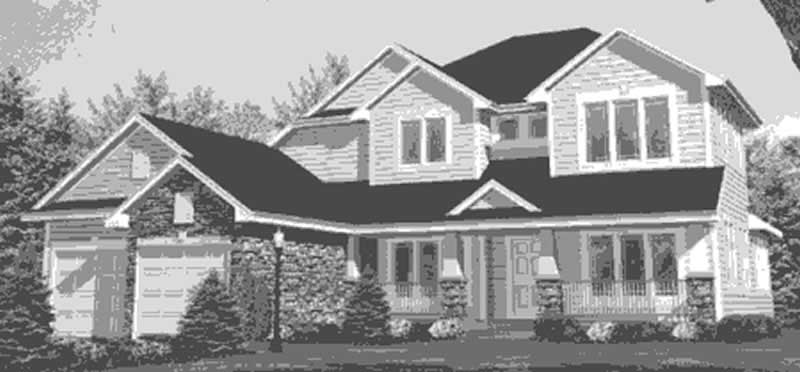 Home Plan Front Elevation of this 4-Bedroom,2450 Sq Ft Plan -146-1903