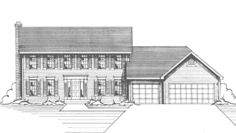 Home Plan Front Elevation of this 4-Bedroom,2158 Sq Ft Plan -146-1908