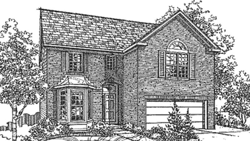 Home Plan Front Elevation of this 4-Bedroom,3025 Sq Ft Plan -146-1910