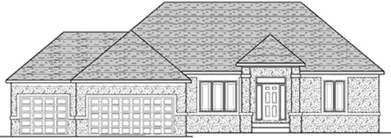 Home Plan Front Elevation of this 1-Bedroom,1750 Sq Ft Plan -146-1911