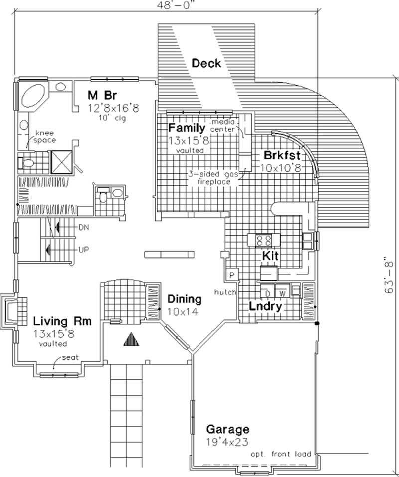 Floor Plan First Story of Cape Cod Plan #146-1912