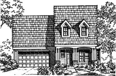 2-Bedroom, 1579 Sq Ft Cape Cod House Plan - 146-1926 - Front Exterior