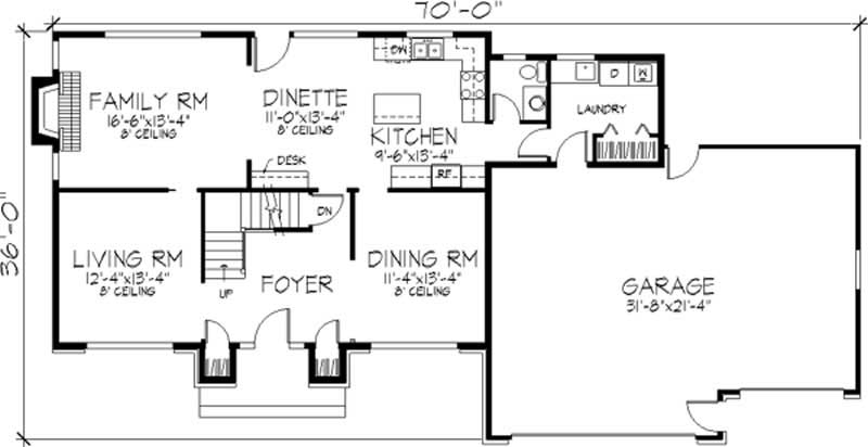 Floor Plan First Story of European Plan #146-1930