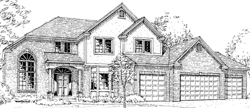 Front View of this 3-Bedroom, 2708 Sq Ft Plan - 146-1936
