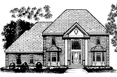 3-Bedroom, 3265 Sq Ft Colonial House Plan - 146-1944 - Front Exterior