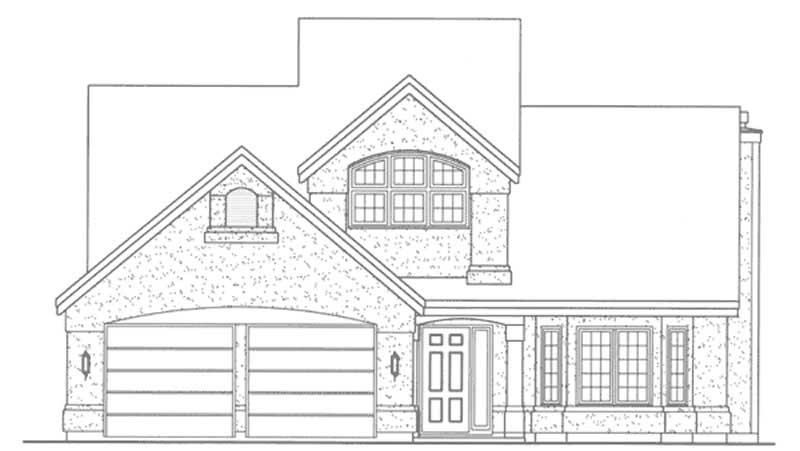 Home Plan Front Elevation of this 2-Bedroom,2275 Sq Ft Plan -146-1946