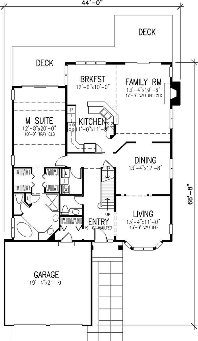 Floor Plan First Story of Country Plan #146-1946