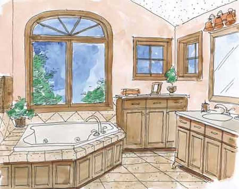 Master Bathroom of this 4-Bedroom, 3065 Sq Ft Plan - 146-1967