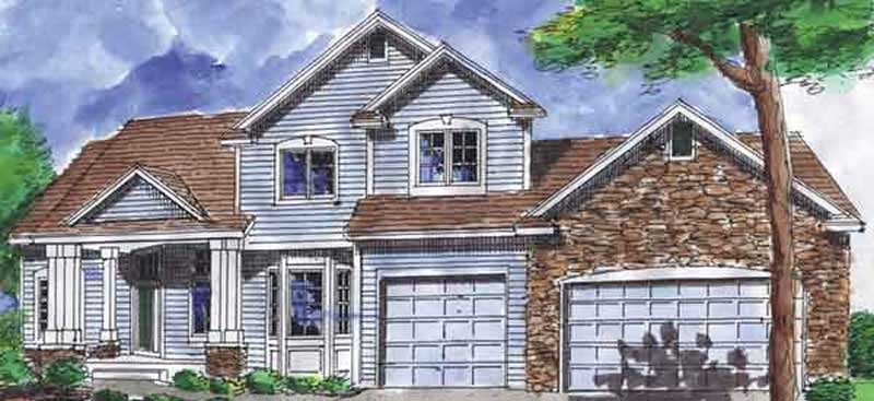Front View of this 3-Bedroom, 4172 Sq Ft Plan - 146-1969