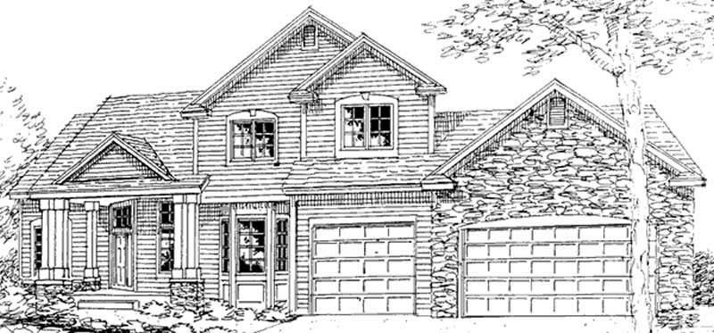 Home Plan Front Elevation of this 3-Bedroom,4172 Sq Ft Plan -146-1969