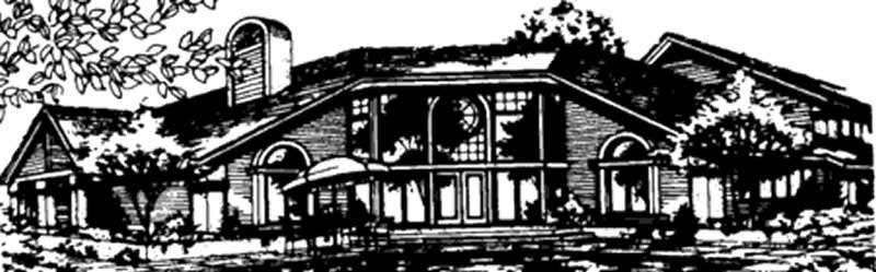 Home Plan Rear Elevation of this 4-Bedroom,5620 Sq Ft Plan -146-1976