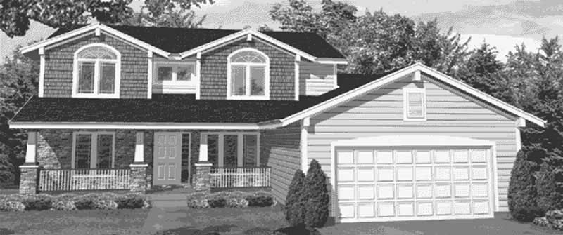 Home Plan Front Elevation of this 4-Bedroom,2531 Sq Ft Plan -146-1982