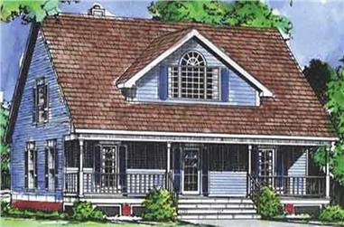 3-Bedroom, 1751 Sq Ft Country House Plan - 146-1985 - Front Exterior