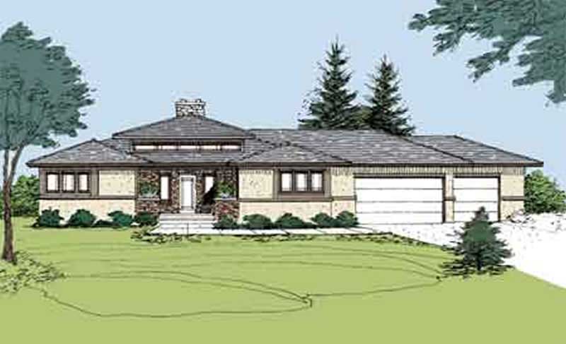 Front View of this 1-Bedroom, 1855 Sq Ft Plan - 146-1991