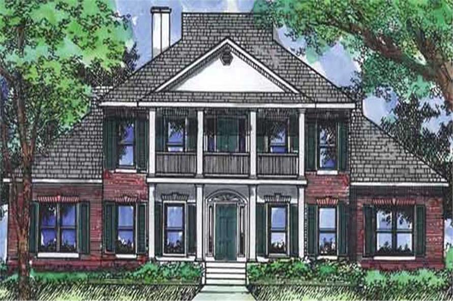 Southern Colonial Country House Plans, Southern Colonial House Plans