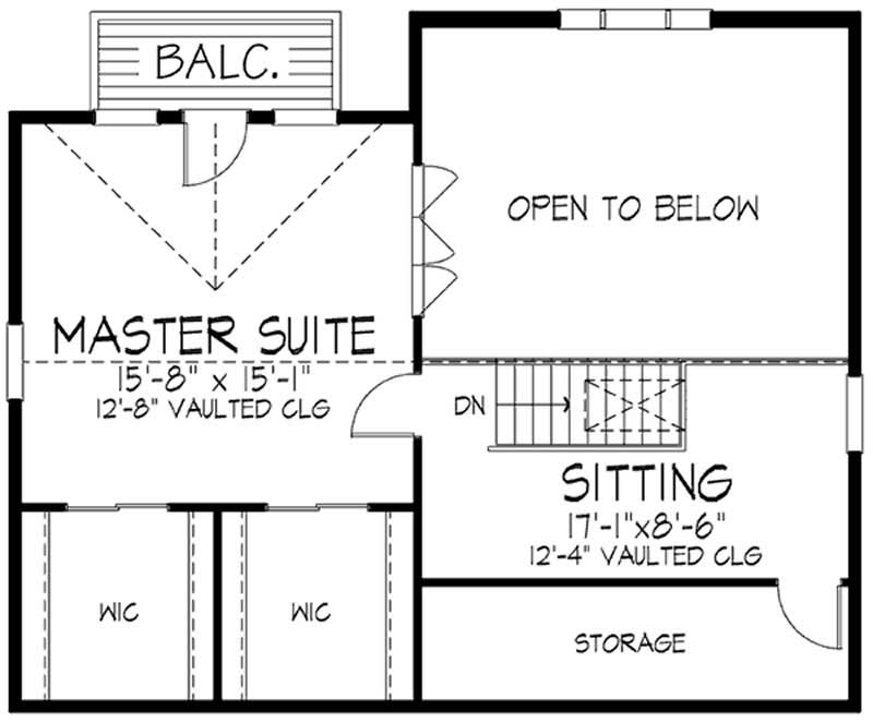 Floor Plan Second Story of Vacation Homes Plan #146-2011