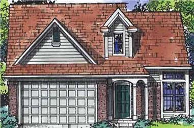 4-Bedroom, 1589 Sq Ft House Plan - 146-2013 - Front Exterior