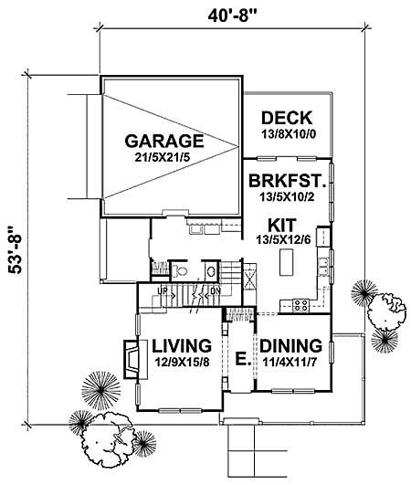 Floor Plan First Story of Craftsman Plan #146-2017