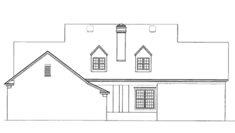 Home Plan Rear Elevation of this 4-Bedroom,3263 Sq Ft Plan -146-2038
