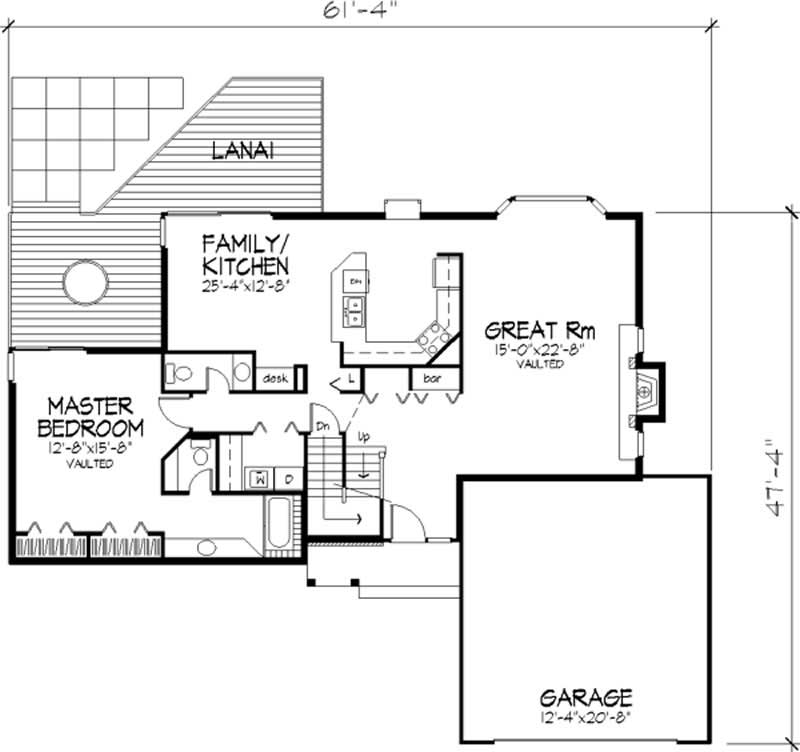 Floor Plan First Story of Cape Cod Plan #146-2039