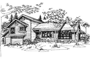 3-Bedroom, 2705 Sq Ft Contemporary House Plan - 146-2061 - Front Exterior