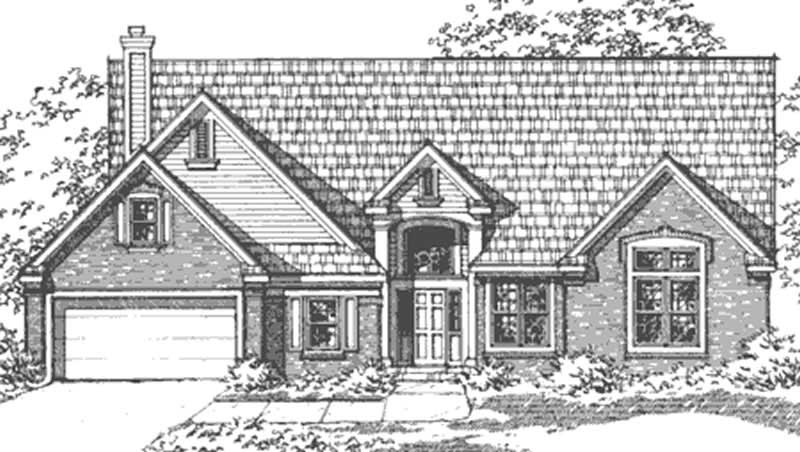 Home Plan Front Elevation of this 3-Bedroom,2278 Sq Ft Plan -146-2064