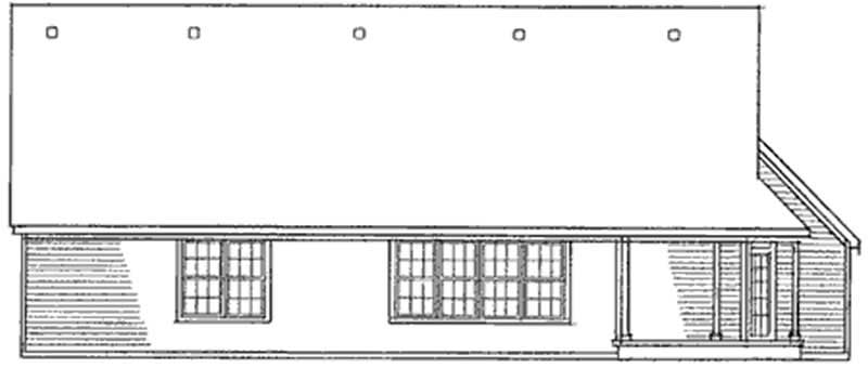 Home Plan Rear Elevation of this 3-Bedroom,2278 Sq Ft Plan -146-2064