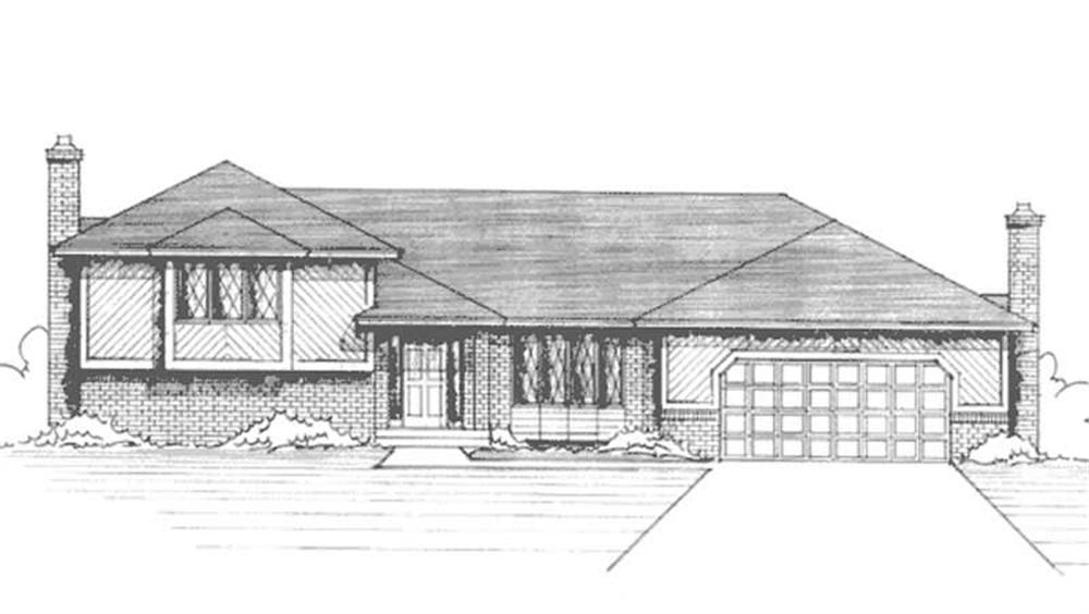 Front view of Traditional home (ThePlanCollection: House Plan #146-2087)