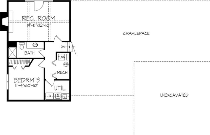 Floor Plan First Story of Traditional Plan #146-2087