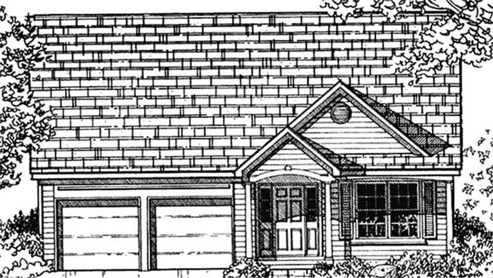 Front view of Cape Cod home (ThePlanCollection: House Plan #146-2103)