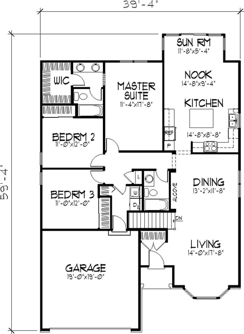 Floor Plan First Story of Plan #146-2106