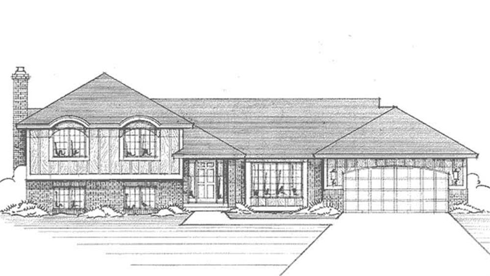 Front view of Craftsman home (ThePlanCollection: House Plan #146-2112)