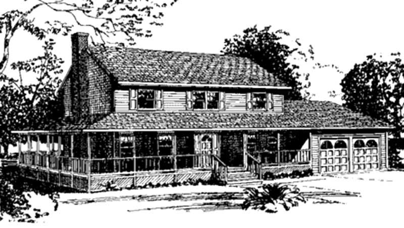 Home Plan Front Elevation of this 3-Bedroom,1997 Sq Ft Plan -146-2126