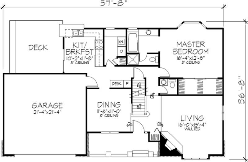 Floor Plan First Story of Country Plan #146-2127