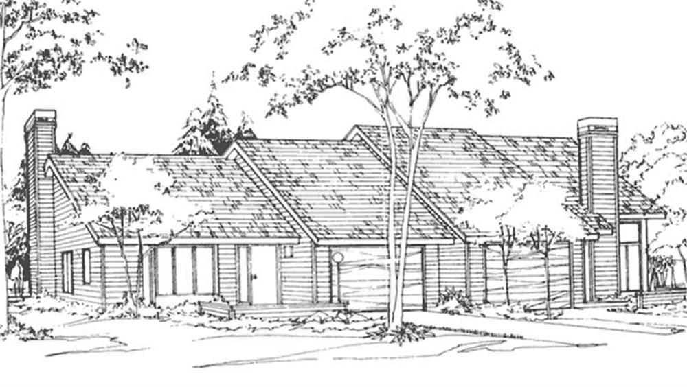 Front view of Duplex/Multi-Unit home (ThePlanCollection: House Plan #146-2128)